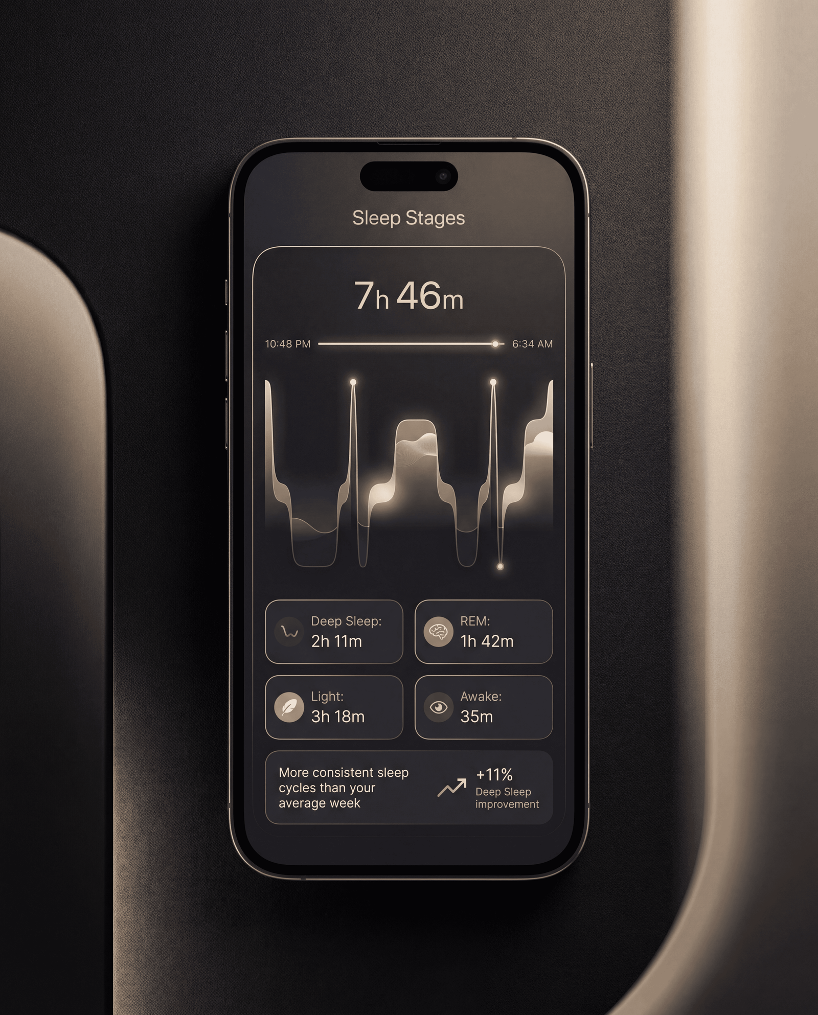 Viego Sleep Stages app screen
