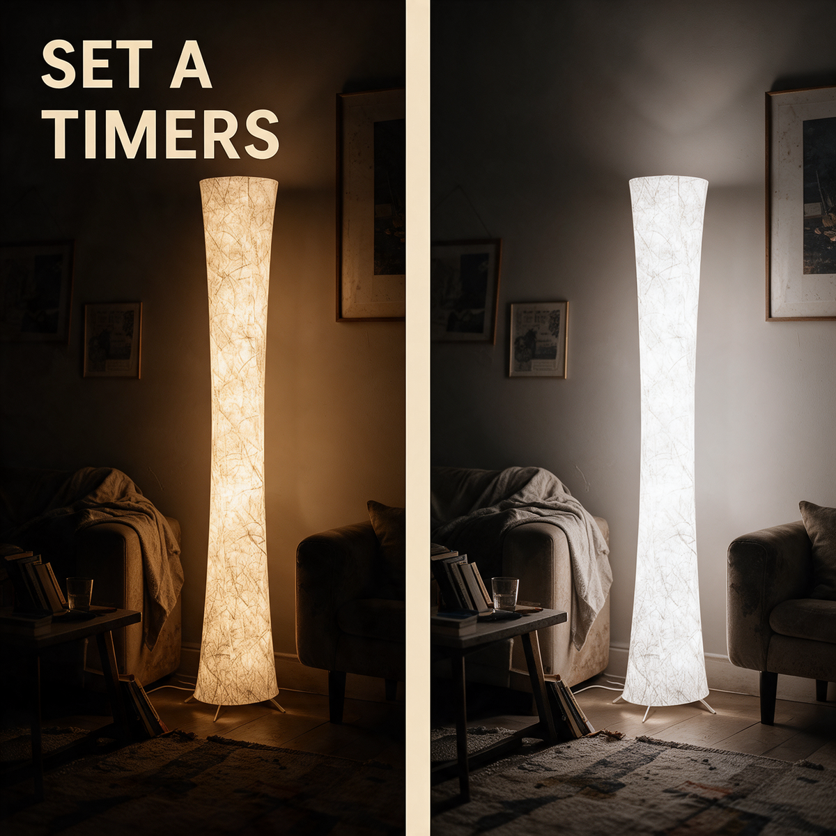 Timer control fading the lamp from full brightness to low