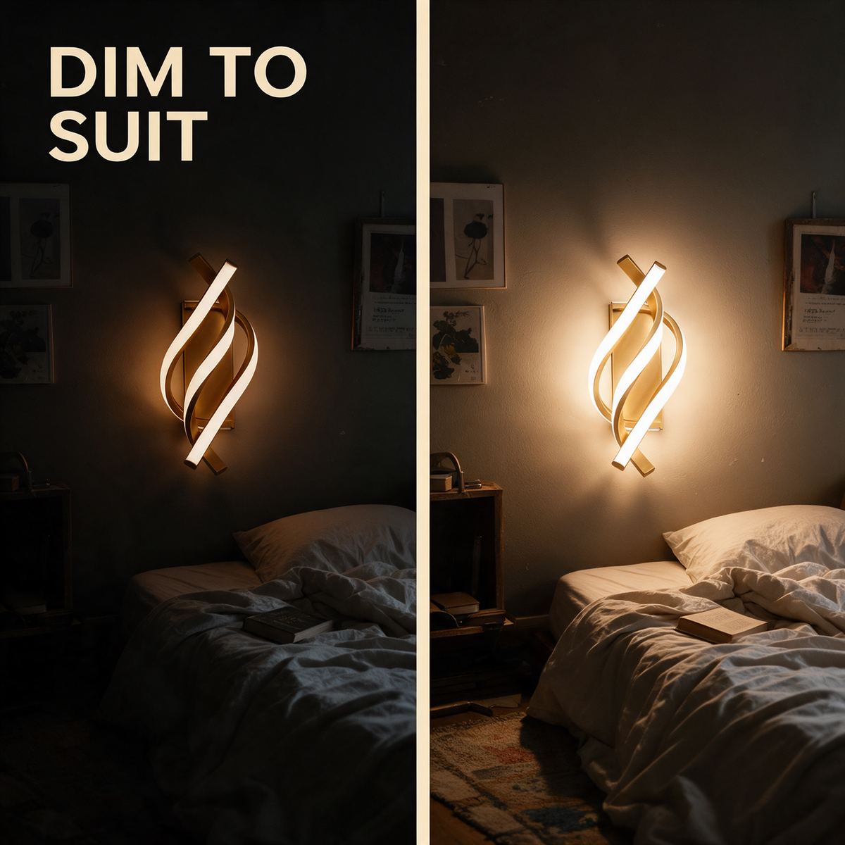 Dimmable from a low night glow to bright reading light