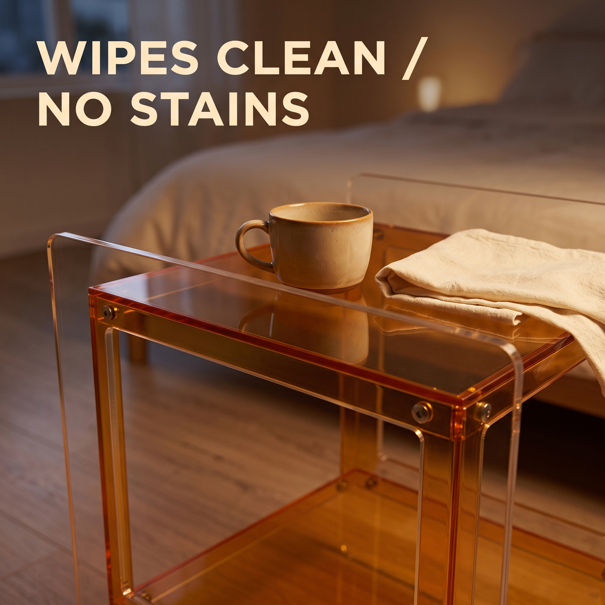 Wipes clean and will not stain