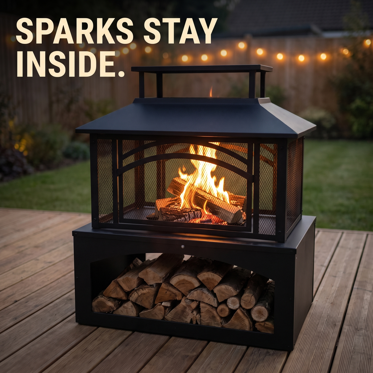 360 degree mesh screen keeps sparks in