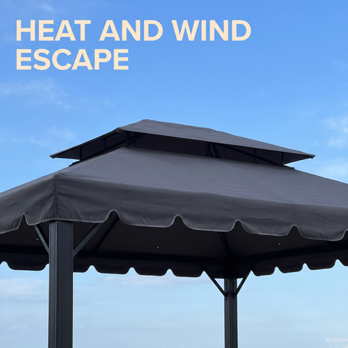 Vented double roof lets heat and wind escape