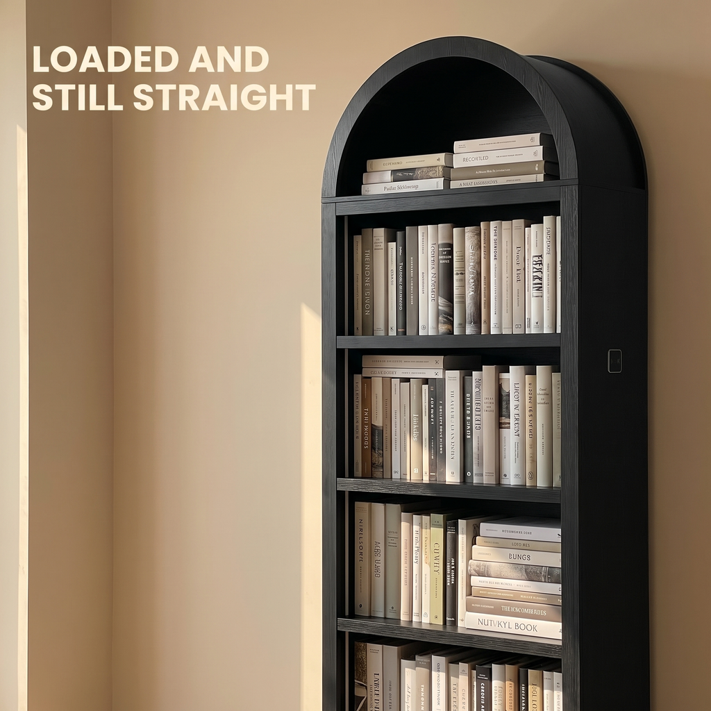Shelves stay straight when fully loaded