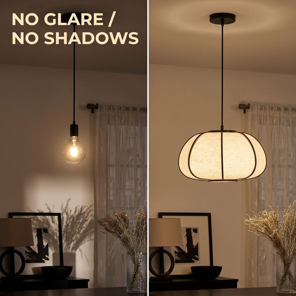 Soft glow instead of glare and hard shadows