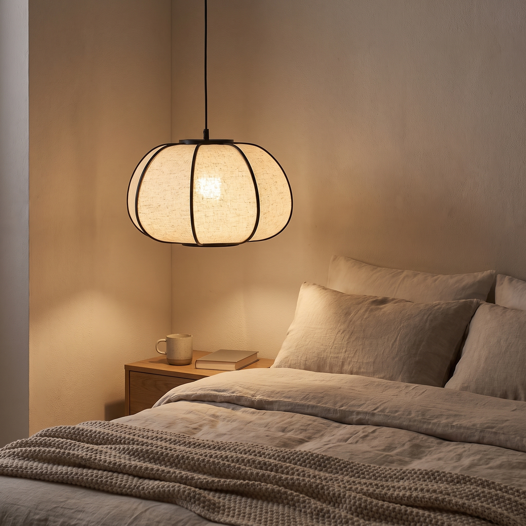 Pendant in a bedroom