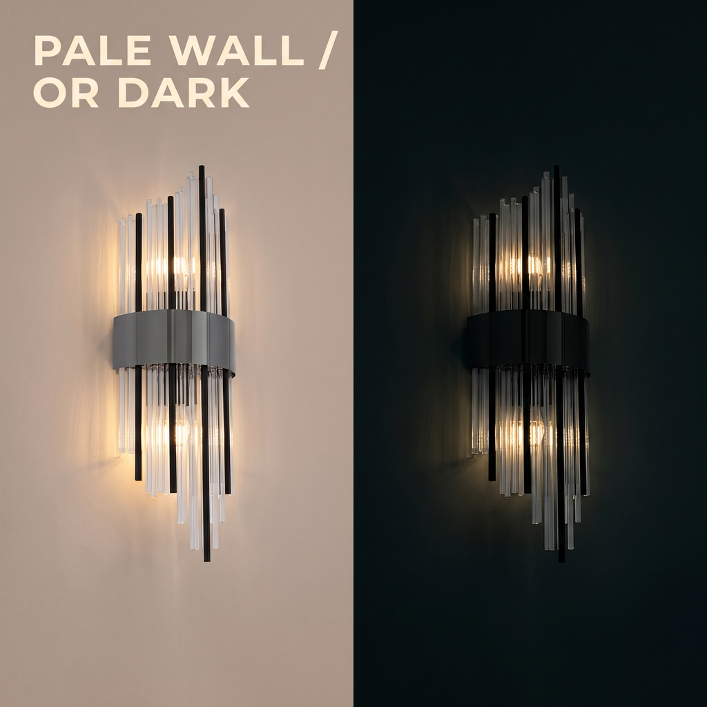 Matt black works on pale or dark walls