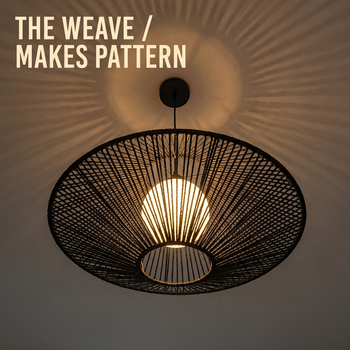 The open weave casts patterned shadow