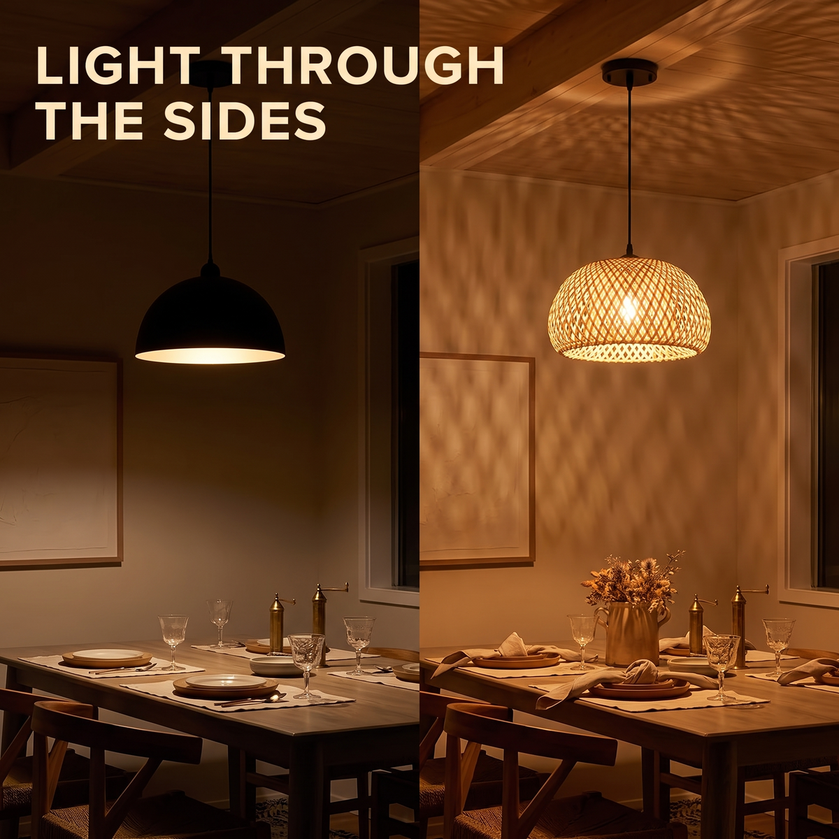 Light comes through the sides, not just down