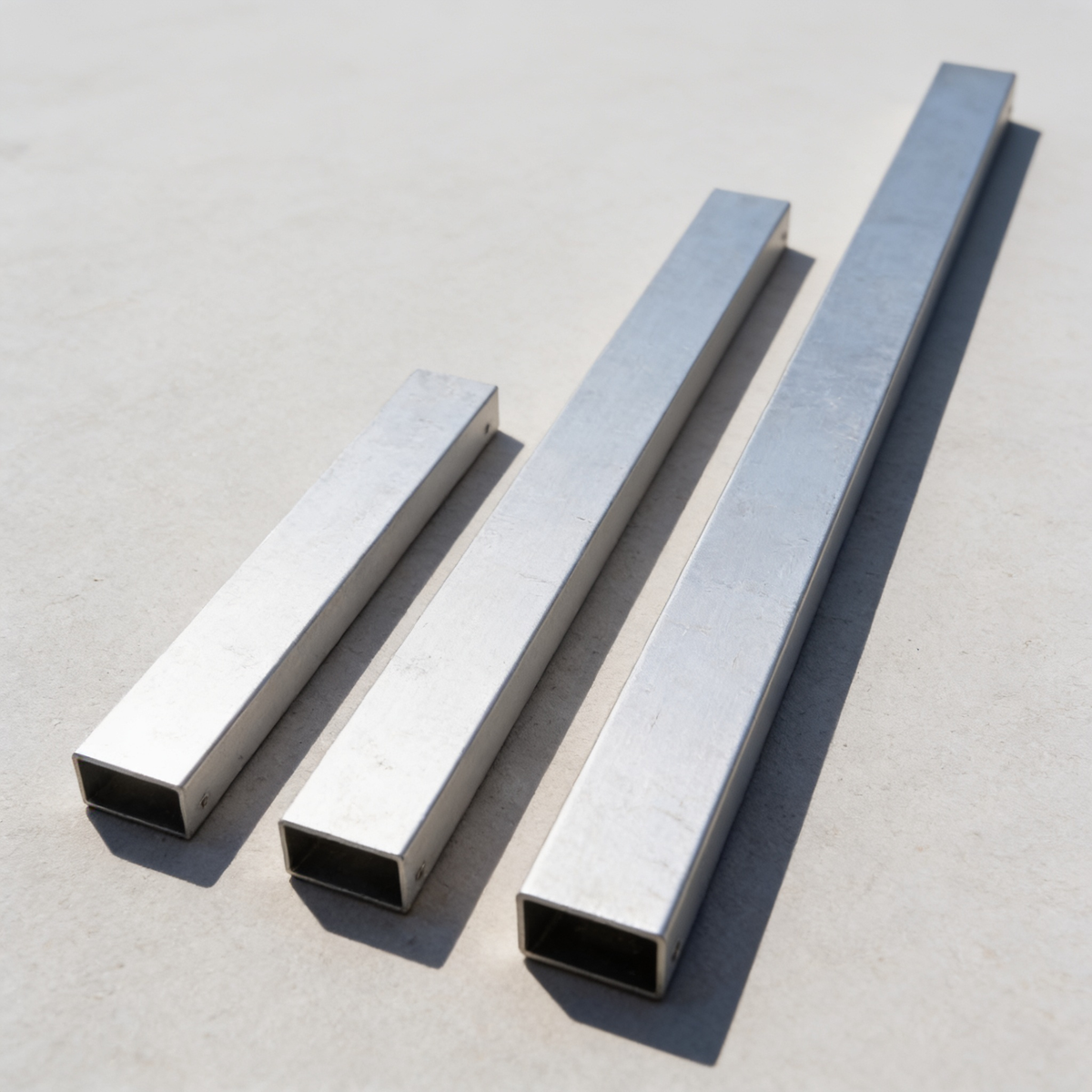 The three body lengths side by side for scale
